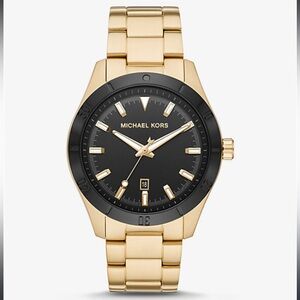 Michael Kors Oversized Layton Gold and Black Men's Watch MK8816